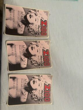 Madonna Blonde Ambition 1990 Tour Z100 Stickers – Vintage Rare Lot (3)
